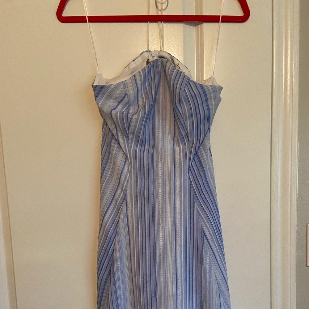 Blue and white striped dress size small.